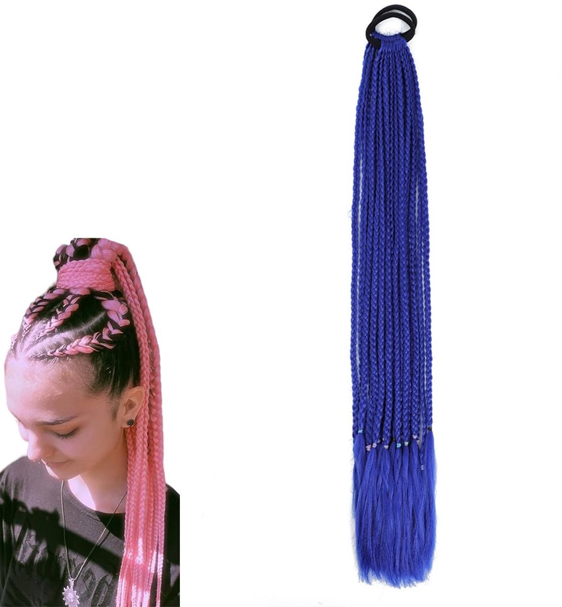 Dailygoods- Dreadlock Extensies Handgemaakt - Synthetische Strengen - Gehaakte Vlechten - Hiphop-Stijl - Zachte Dreads - Haarverlengingen BZ147