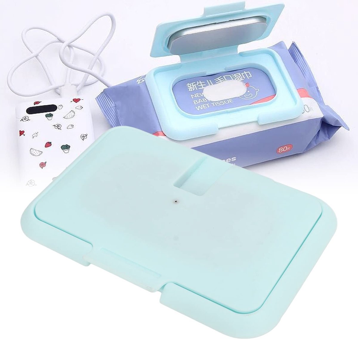 Dailygoods- Babydoekjeswarmer Ultradunne Verwarming - Draagbare Dispenser - Constant Temperatuur - Vochtige Doekjes - Essentials voor Pasgeborenen - Houdt Doekjes Warm - Doekjesdispenser