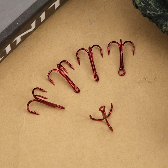 100 Stuks Dreggen Vishaak van Hoog Koolstofstaal voor Vishaak Accessoires - Ideaal voor Vissen - Speciale Wrijvingsverminderende Haken — afbeelding 3
