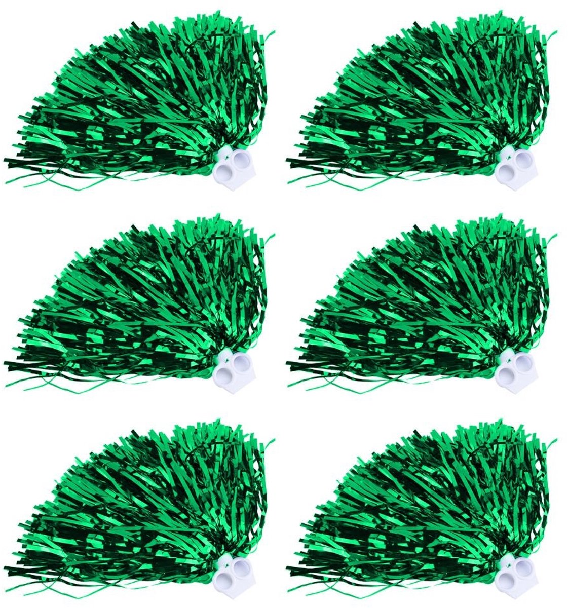 Dailygoods- Cheerleading Poms - 6 Stuks - Zeer Glanzend - Duurzaam Materiaal - Elastisch - Gepersonaliseerde Teamlook - Juichpomp