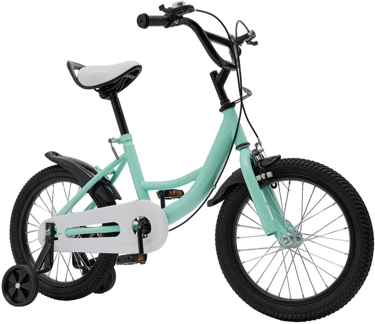 Dailygoods - 16 inch kinderfiets met steunwielen voor kinderen van 5 tot 8 jaar