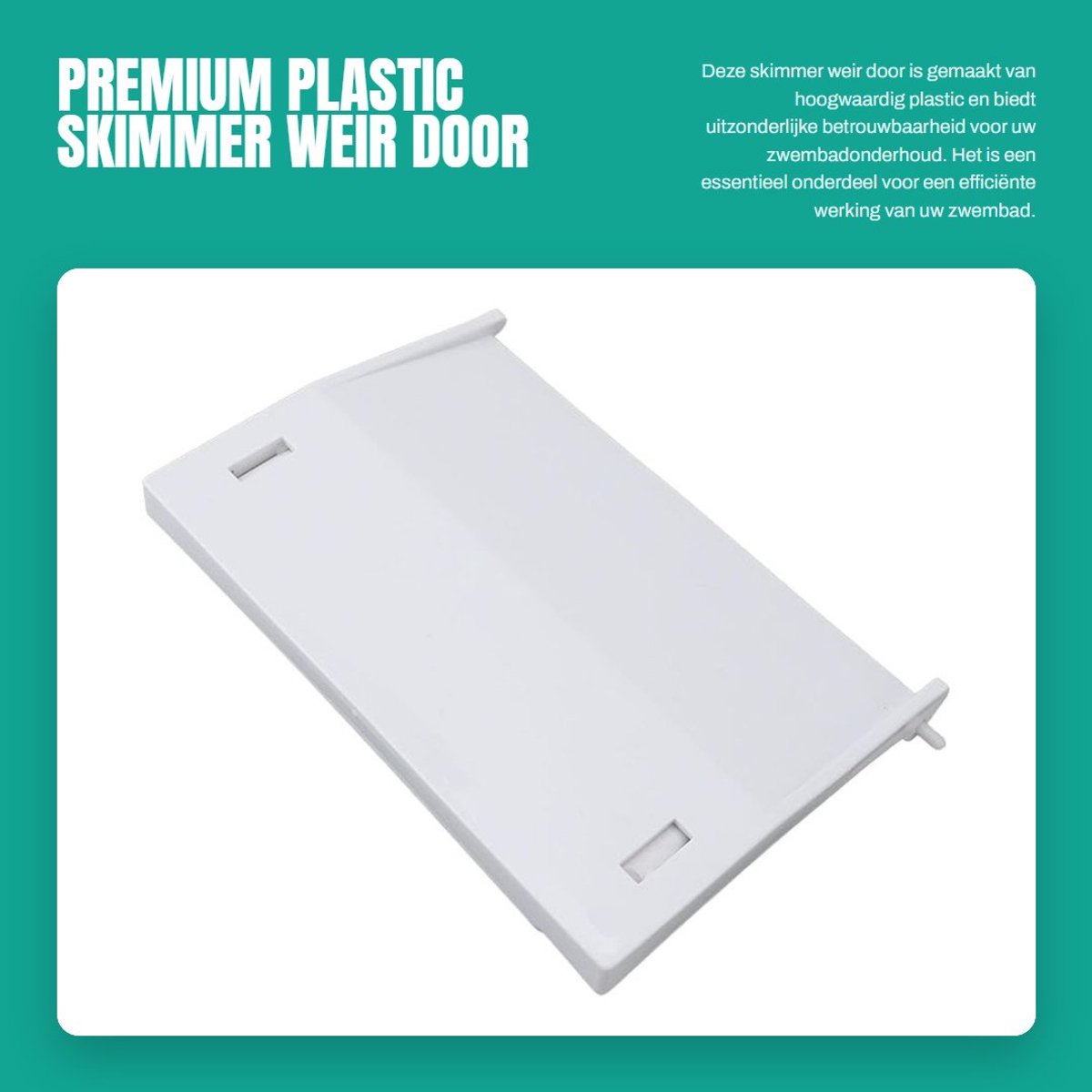 Dailygoods- Skimmerdeur Premium Kunststof - 210x140 mm - Betrouwbaar - Eenvoudige Installatie - Onderdeel voor Zwembad - Onderhoudsgemak - Skimmerklep