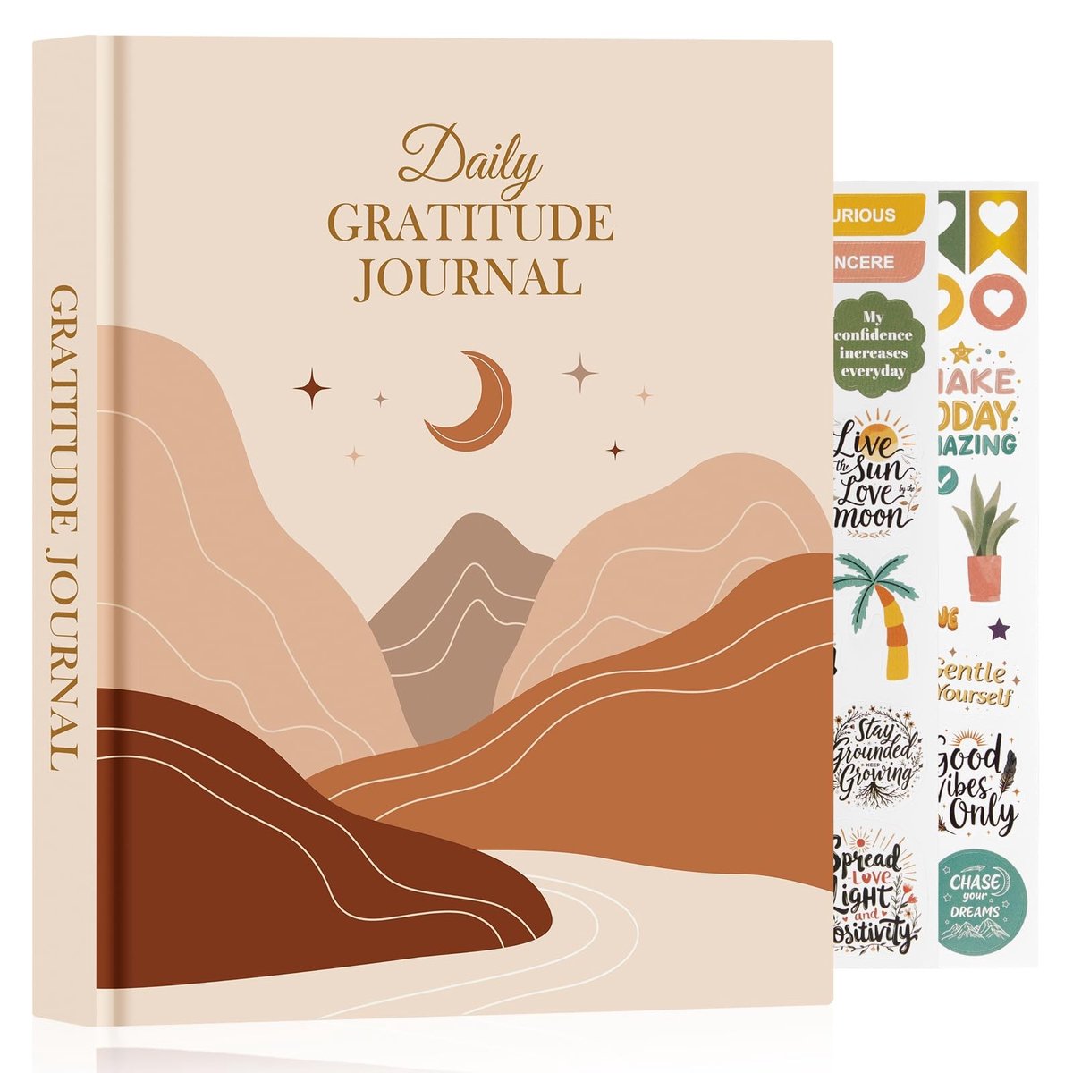 Dailygoods- Dankbaarheidsdagboek 4 maanden - 5 Minuten Dagboek - Mindfulness Dagboek - Zelfliefde Boek - Ongedateerde Pagina's - Positieve Oproepen - Mindfulness Journal