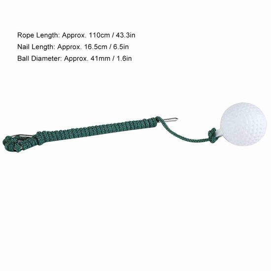 Dailygoods - Golf Swing Trainer met Touw en Bal voor Effectieve Oefeningen van Dailygoods — afbeelding 5
