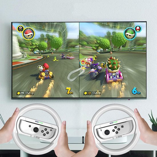 Switch Racing Wheel Grip - Controller Accessoire - 2 Stuks - Compatibel met Switch OLED - Race Game Accessoire — afbeelding 4