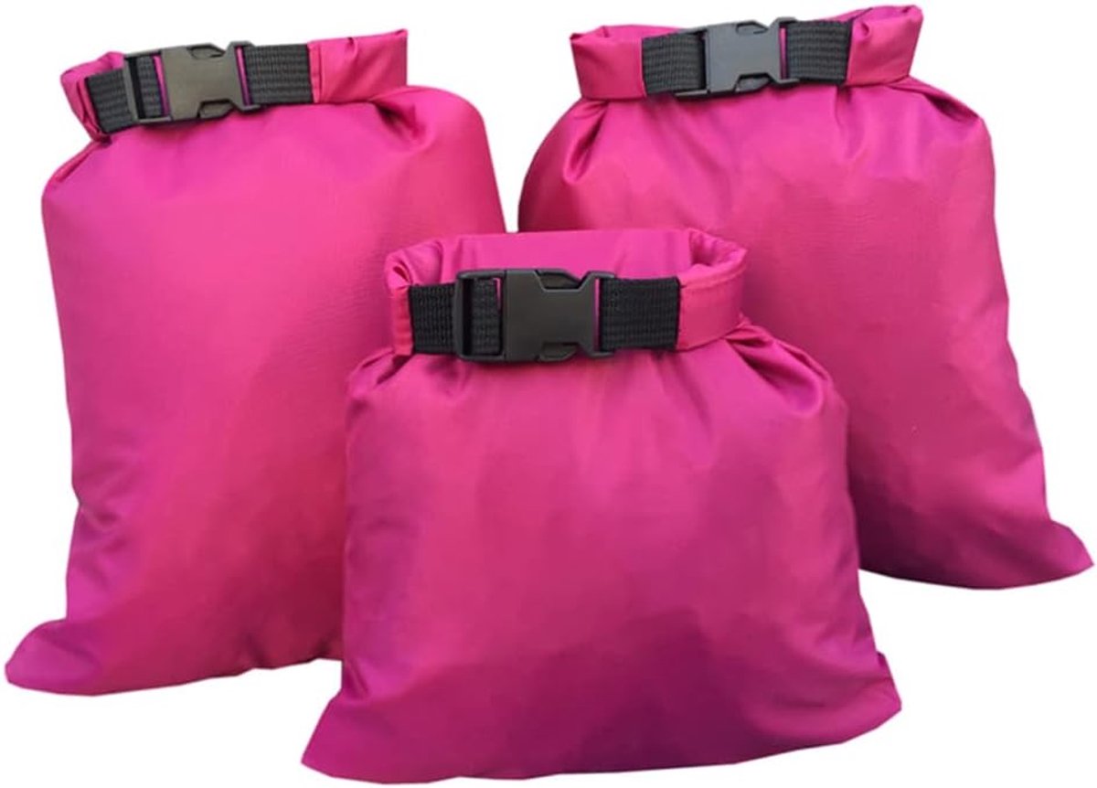 Waterdichte Opbergzakken - Dry Bags - Outdoor Activiteiten - Rolsluiting - 3 Maten - Roze