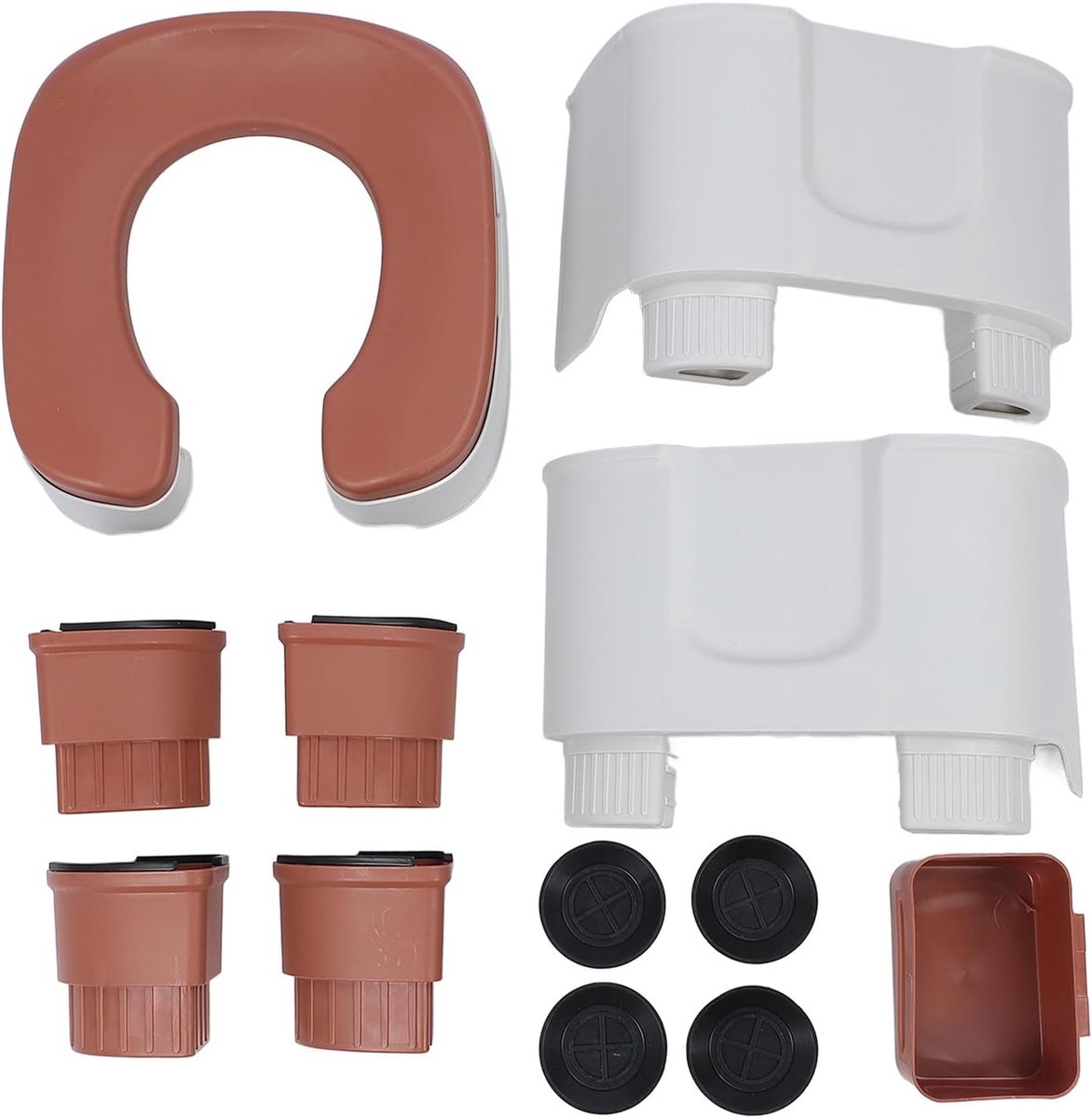 Douchestoel - Toiletstoel - Veiligheid Badkamer - Opvouwbaar Ontwerp - 37x37x42 cm - Khaki