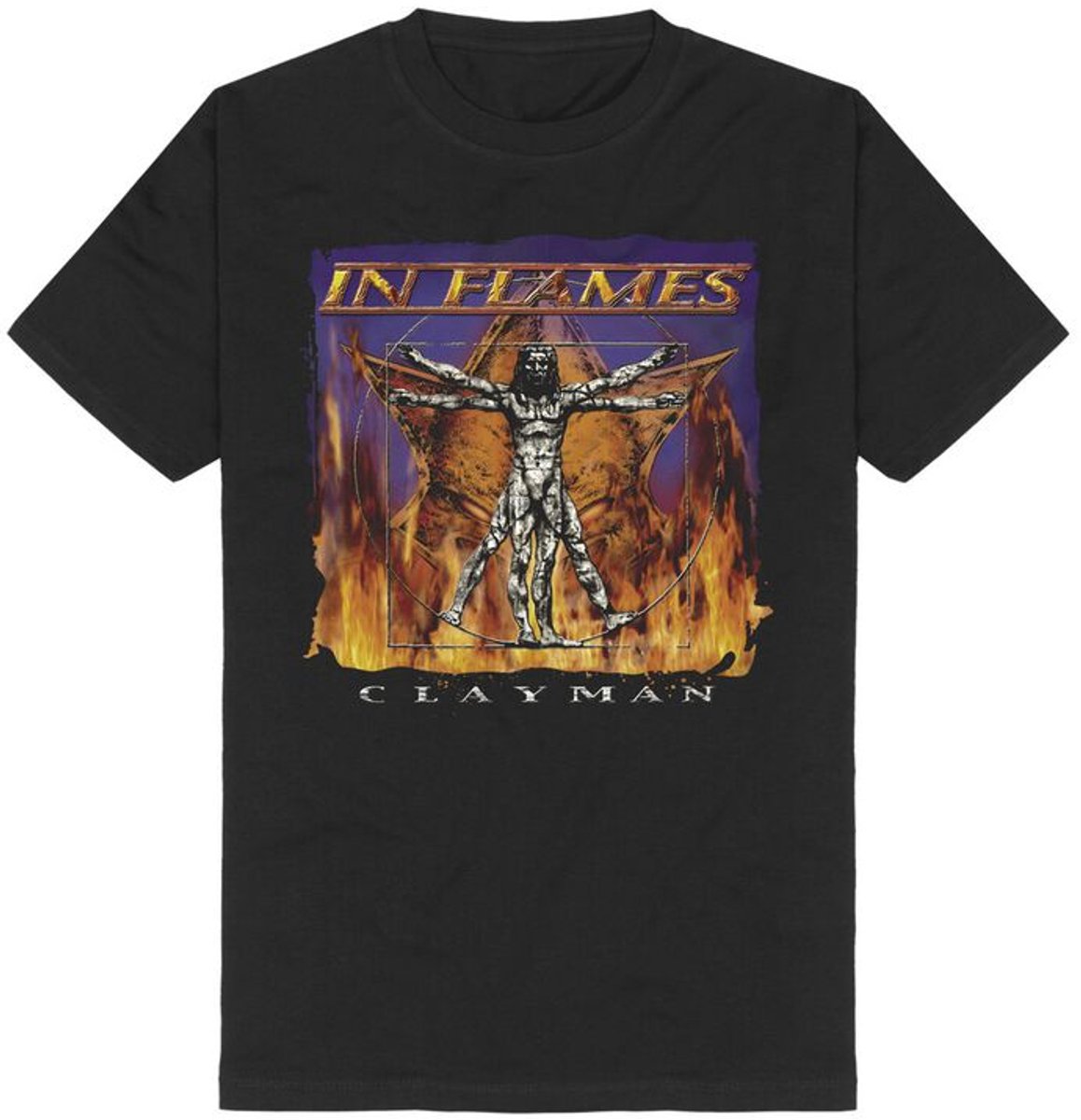 In Flames Clayman Cover Heren T-shirt - zwart - S