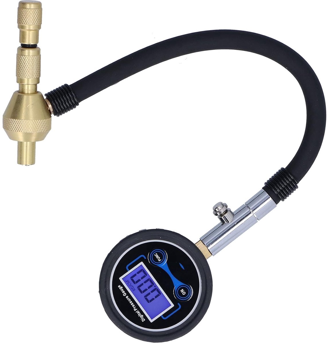 Digitale Bandenspanningsmeter - PSI Tester - Voertuigonderhoud - Geïntegreerde Deflatieklep - 0-200 PSI - Zwart