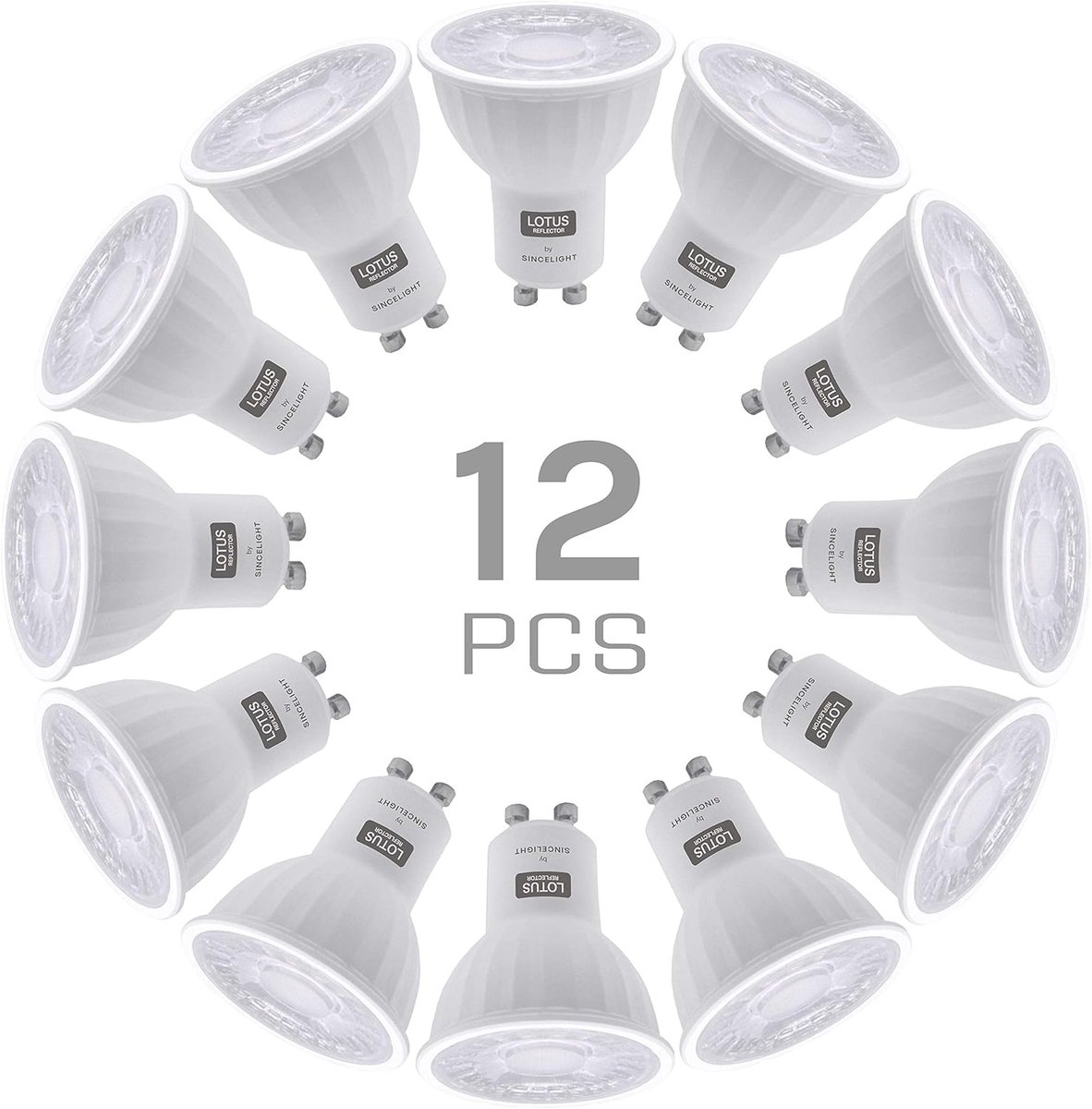 LED Reflector Lampen - Spotverlichting GU10 - Accentueren van ruimtes - Hoge kleurweergave - 12 stuks - Neutraal wit