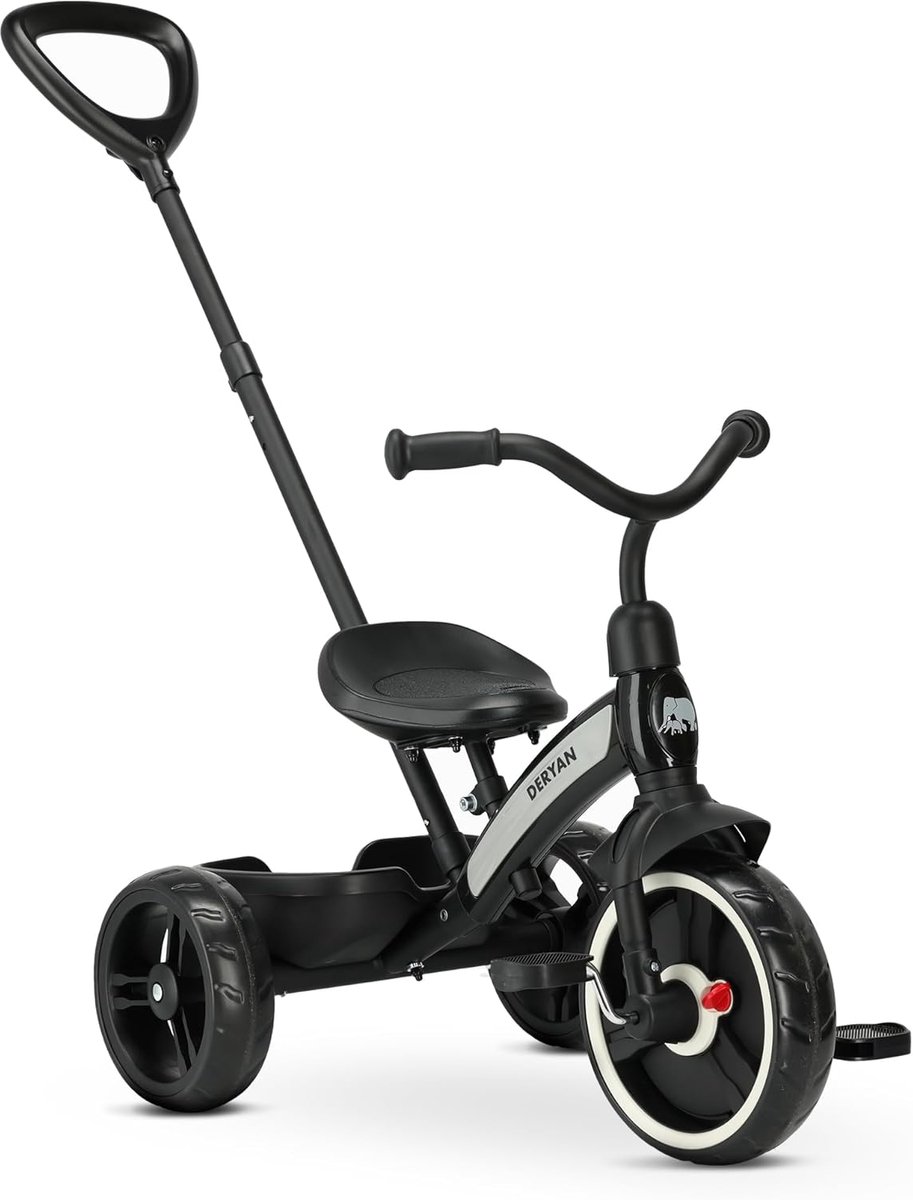 Kinderfiets - Loopfiets driewieler - Buiten spelen - Aanpasbaar ontwerp - 46 x 54 x 67.5 cm - Zwart