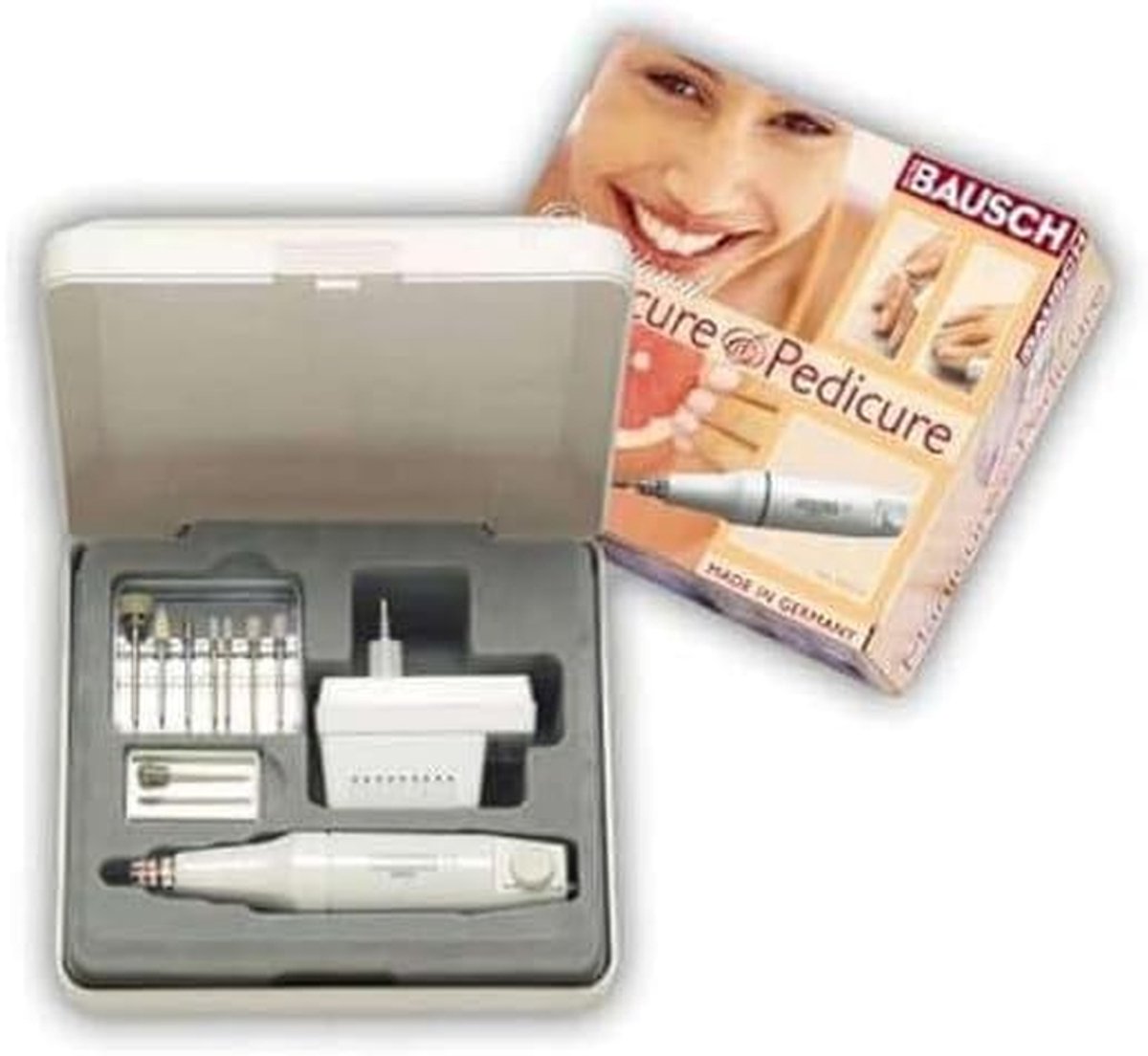 Manicure Pedicure Apparaat - Nagelverzorging Set - Handen Voeten Verzorgen - Traploze Snelheid Controle - 9 Delig - Grijs