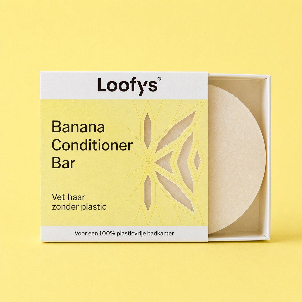 Loofys Conditioner Bar Banana – Voor Vet Haar – Zonder Siliconen & Parabenen – Vegan & Plasticvrij – 60g
