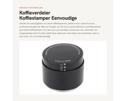 Dailygoods- Koffieverdeler Verstelbare Hoogte 53 Mm - Koffiedispenser - Koffiestamper - Roestvrij Staal - Professionele Dispenser - Eenvoudige Bediening