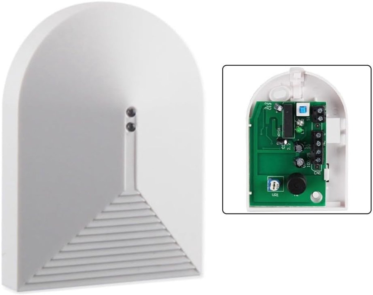Glasbreuksensor - Alarm sensor - Beveiliging huis - Huisdier immuun - 90 x 66 x 25 mm - Wit