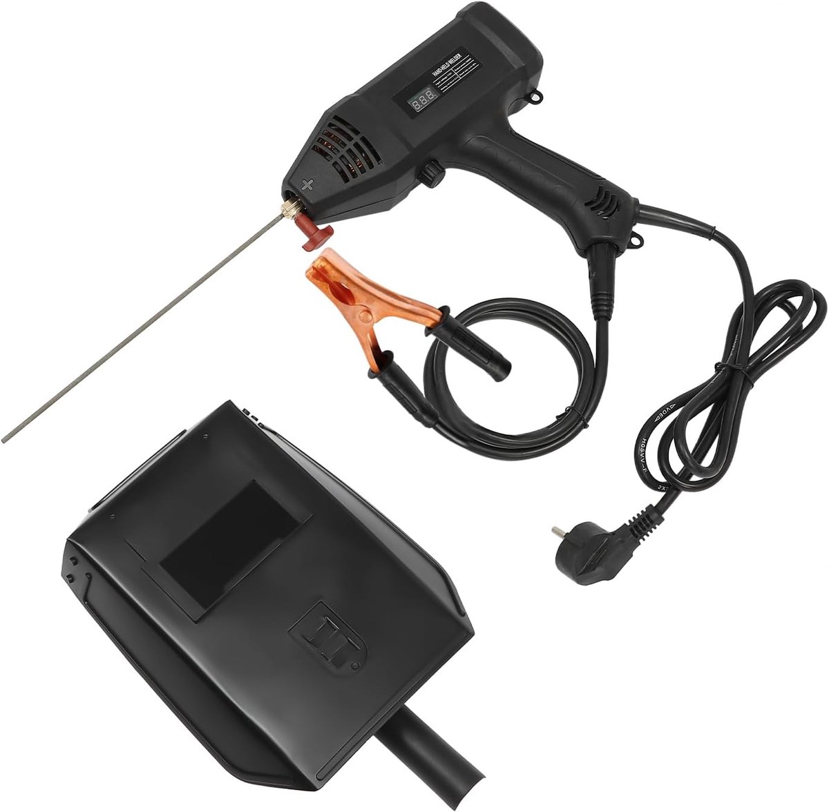 Handlasapparaat - Draagbaar lasapparaat - Reparaties uitvoeren - Instelbare stroom - 3000 W - Zwart