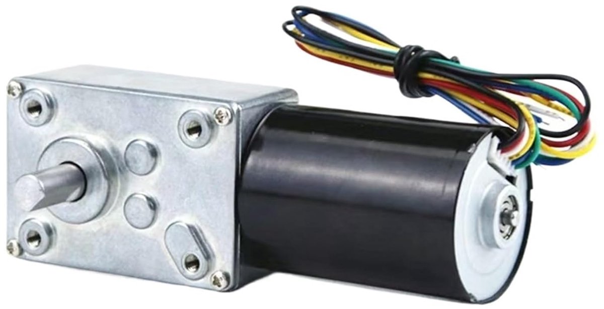 Gelijkstroommotor - Omkeerbare motor - Aandrijving toepassingen - Zelfborgende rem - 24 V - Zilverkleurig