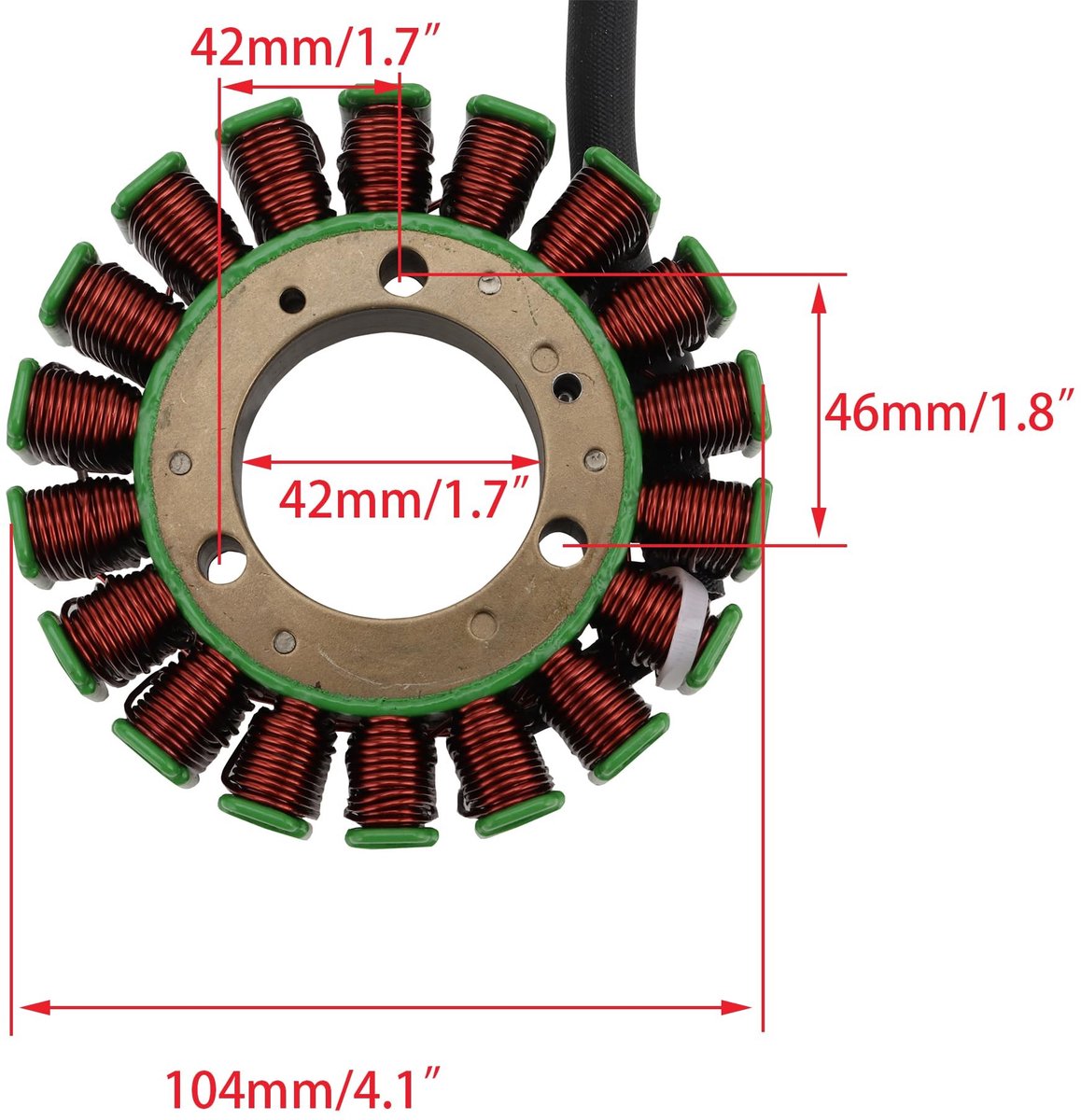 Dailygoods- Stator 18 Spoel 3 Draad - Vervanging voor Sea-Doo 2018-2021 - GTI 130/155 - GTX 155 - RXP 300 - OEM 420889728 - Motoronderdeel