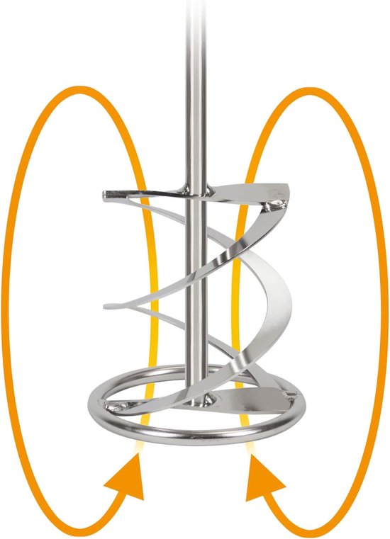 Roestvrij Stalen Roerder - Mixer Accessoire - Materialen Mengen - V2A Roestvrij Staal - Ø140mm - Zilverkleurig — afbeelding 2