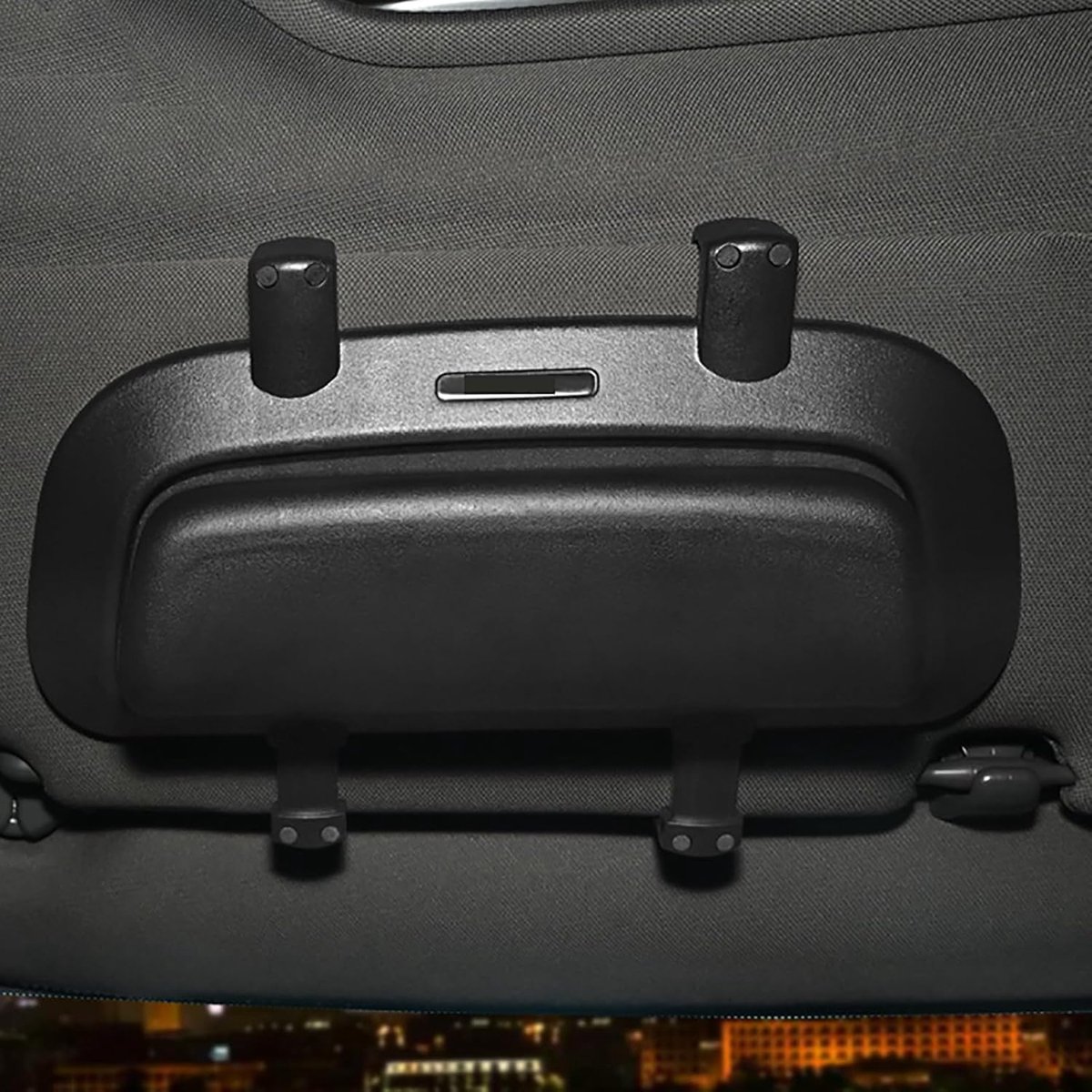 Auto Zonnebrilhouder - Brillenkoker - Veilig Opbergen - Multifunctionele Organizer - Universeel - Zwart