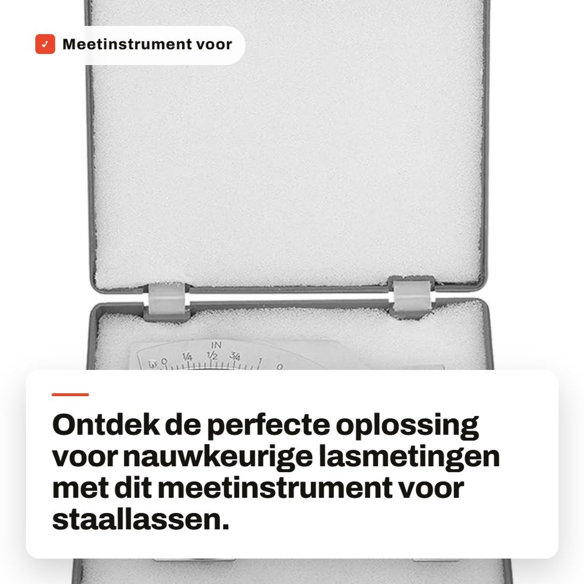 Dailygoods- Lasmeter MG-8 - Roestvrij Staal - Naadinspectie Liniaal - Meetinstrument - Schaal Duidelijk Afleesbaar - Glad Oppervlak - Meetlat