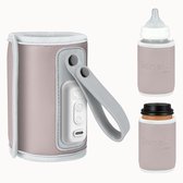 Lionelo Thermup Go – Draagbare Flessenwarmer – USB-C Voeding – 5 Temperatuurstanden (38–50°C) – Voor Babyflessen tot 70 mm – Thermostaat tegen Oververhitting – Compact & Lichtgewicht (100 g) – BPA-vrij – Inclusief USB-C Kabel