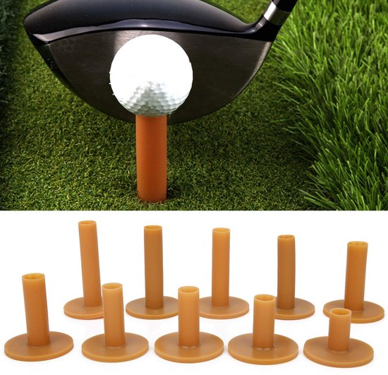 Dailygoods- Golf Tee 10 Stuks - Duurzaam Rubber - Stevige Basis - Flexibel - Golf Accessoire - Trainingshulpmiddel - Golfaccessoire van Dailygoods — afbeelding 3