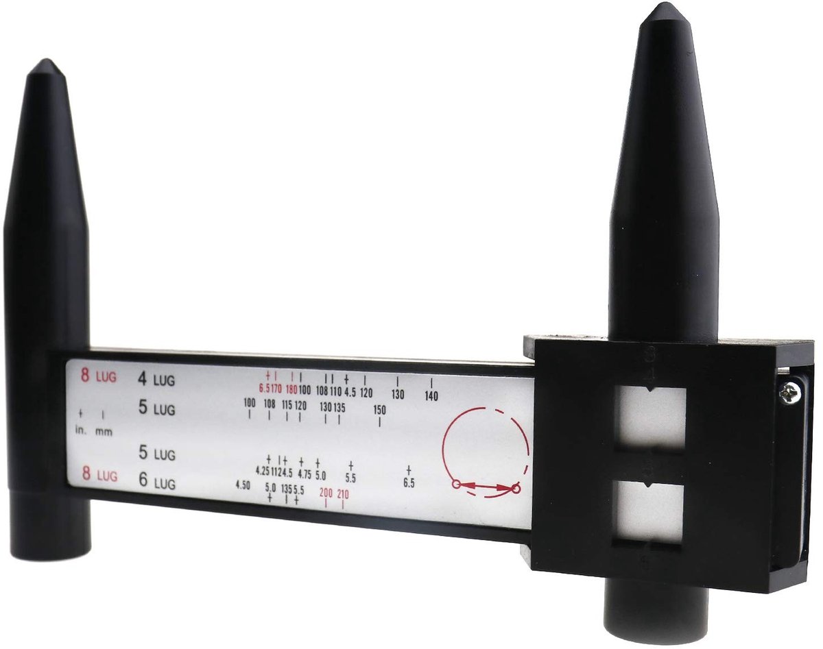 Dailygoods- Wielbout Gauge Handtool - Snelle Meting - PCD Gauge - Draagbaar - Lichtgewicht - Afmetingen 17,5x11,7x1,6 cm - Boutmeter