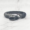 De mai | Viking Le Wyrm | Tour de poignet 20 cm / bracelet homme / bijoux Viking / bijoux homme | Acier inoxydable / acier inoxydable 316L / acier chirurgical | Dragon noir