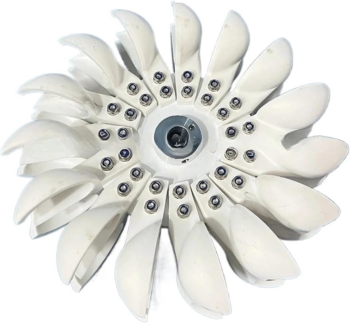 Waaier Waterrad - Turbine Plaat - Energie Opwekking - Acryl & Staal - Binnengat 12 - Transparant