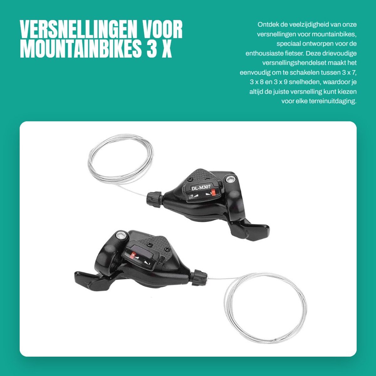 Dailygoods- Versnellingshendel Drievoudig - 3 x 7/8/9 Snelheden - Fietsaccessoires - Eenvoudige Installatie - Schijfrem - Hoge Kostenprestatie - Fietsschakelaar