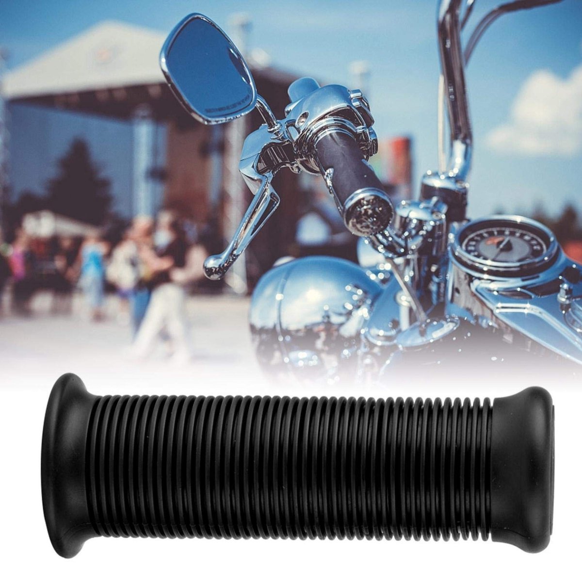 Dailygoods- Motorfiets Handvatten Antislip - 2 Stuks - Rubber Grip - 1 Inch / 25mm - TPU Comfort - Boegschroef Grip - Motorfiets Grips