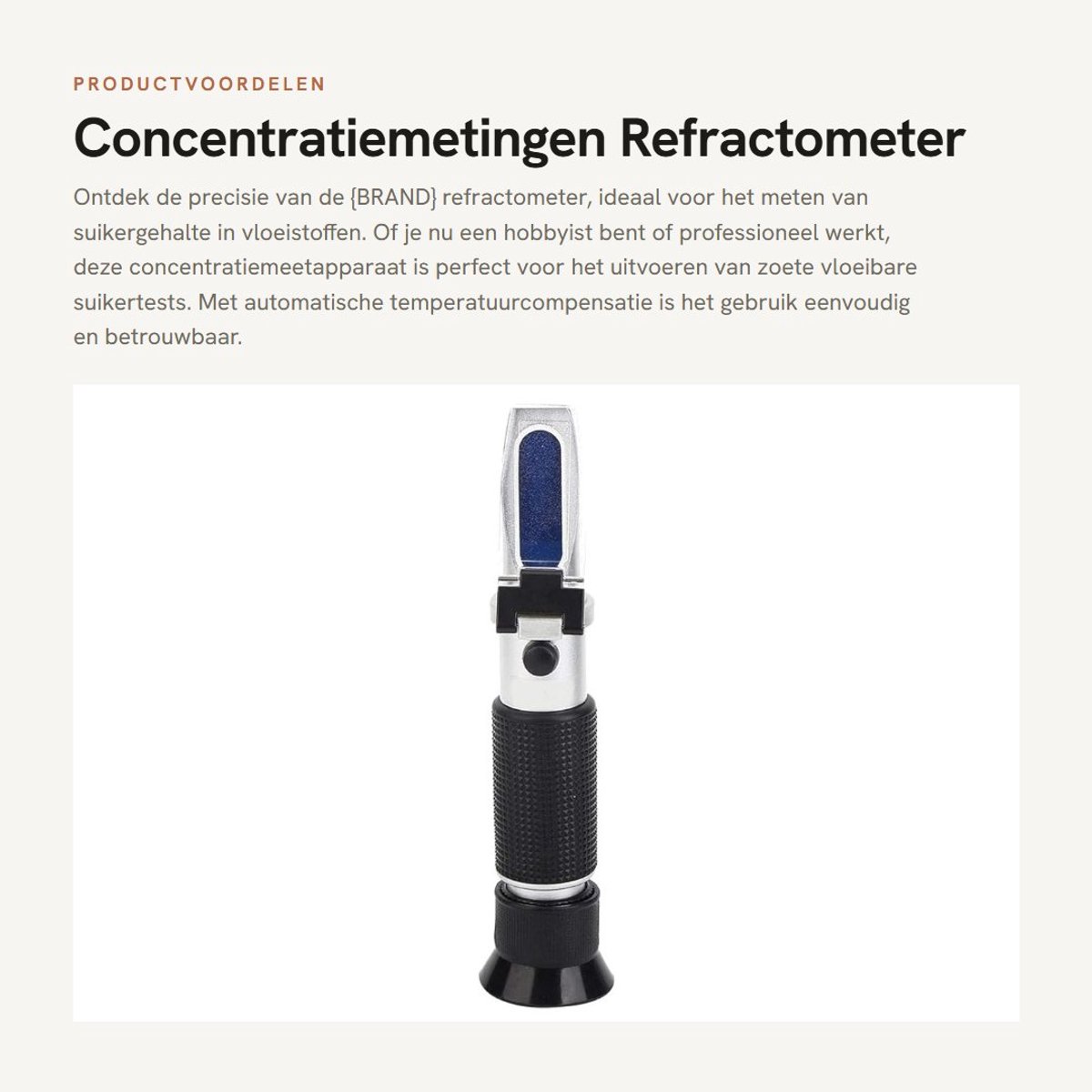 Dailygoody - Concentratiemetingen - Refractometer - Automatische