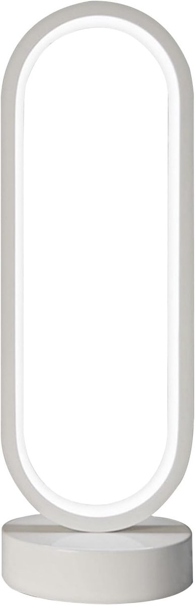 Moderne tafellamp - Design lamp - Gezellige verlichting - Oogzorg verlichting - 30.5x10cm - Wit