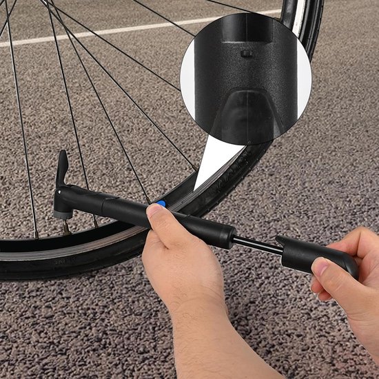 Draagbare Fietspomp - Handpomp Opblaas - Banden Snel Vullen - Lekvrije Constructie - Compact Formaat - Enkel Kenmerk — afbeelding 4