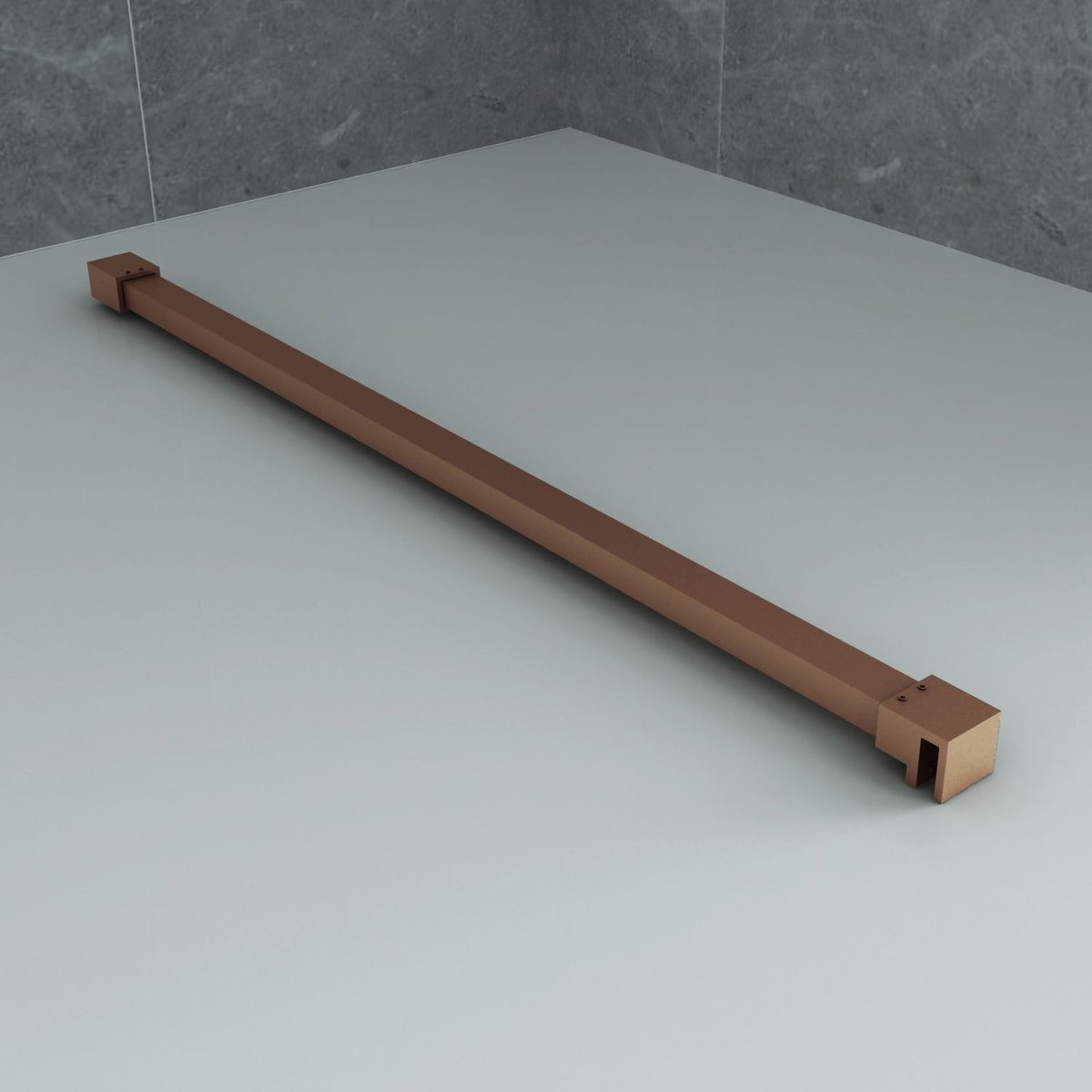 Zimmer Inloopdouche Douchewand 100x200 cm Melkglas – Geborsteld Koperbruin Profielset – Veiligheidsglas – Privacyglas – Luxe Design Douchewand