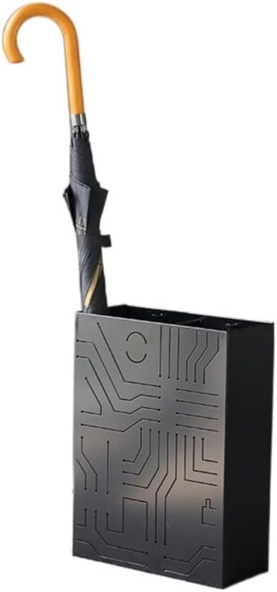 Parapluhouder - Paraplubak - Entree Organisatie - Stijlvol Metaal - 30x13x40cm - Zwart