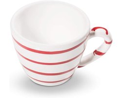 Espressokopje Gourmet - Koffiekopje Keramiek - Genieten van Espresso - Handgemaakt Oostenrijk - 006 liter - Rood