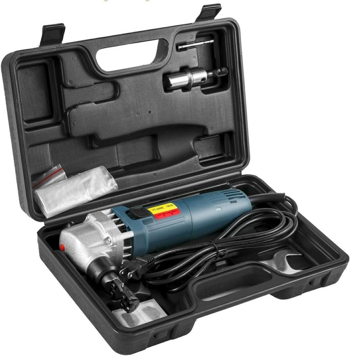 Elektrische Nibbler - Metaal Knabbelschaar - Metaal Bewerken - 360 Graden Draaibaar - 1.8/4mm Snijdikte - Zwart