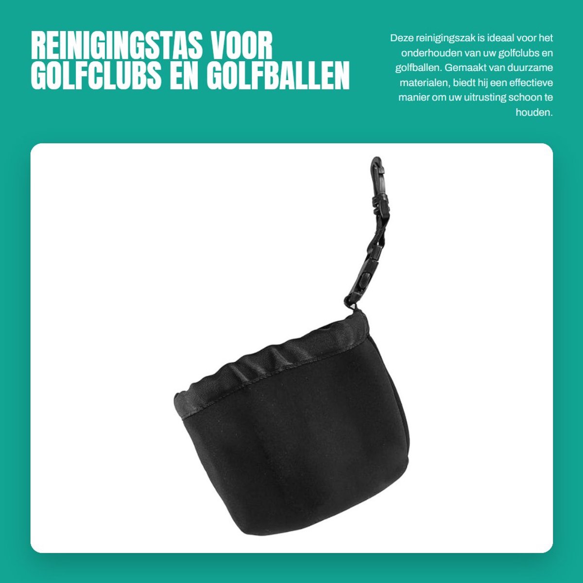 Dailygoods - Reinigingstas voor Golfclubs en Golfballen Afneembare Waszak