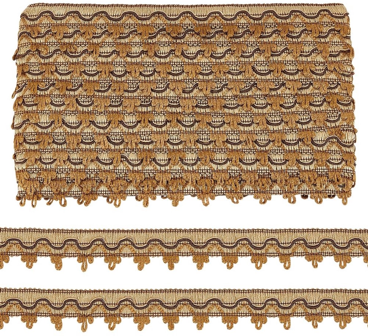 Dailygoods- Gevlochten Polyesterlint 12 m - Decoratielint - Vlechtband - Naaien - Woondecoratie - Kostuum - 30 mm breed, 1,5 mm dik