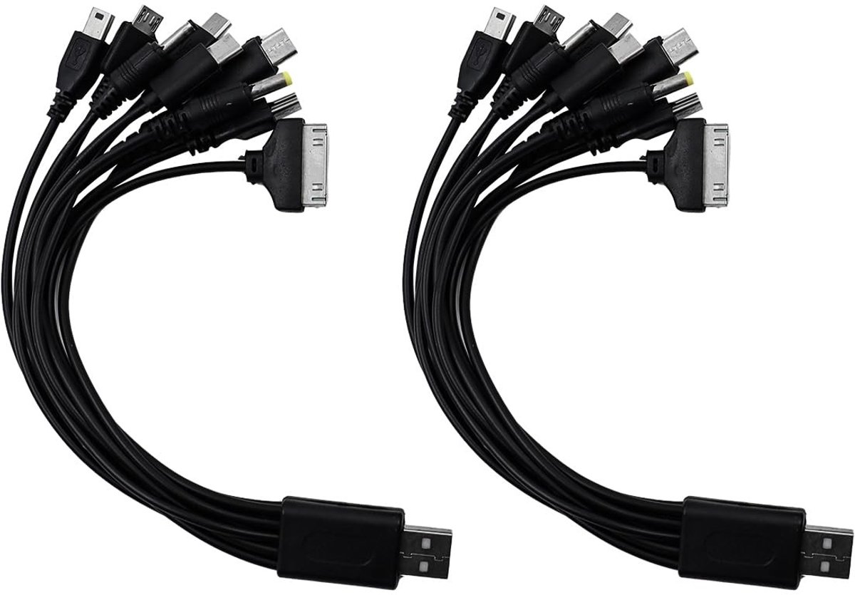 Dailygoods - 10-in-1 Universele USB Oplaadkabel met Opbergtas