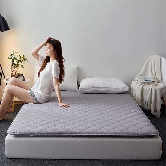 Vloermatras Futon - Japanse mat - Comfortabel slapen - Opvouwbaar ontwerp - 60x120cm - Blauw — afbeelding 2