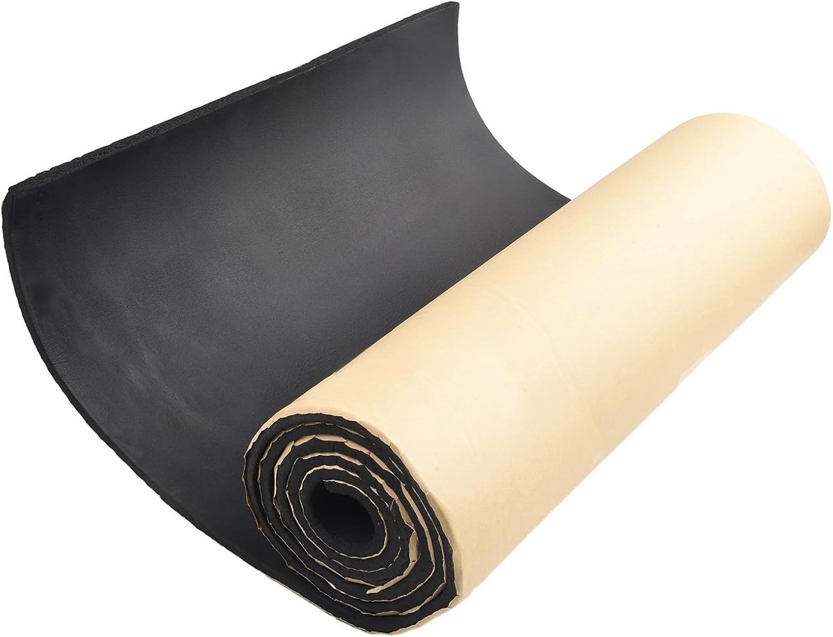 Motorkap Isolatie Schuim - Geluidsisolatie Materiaal - Auto Stil Maken - Gesloten Cel Structuur - 50x200cm - Zwart
