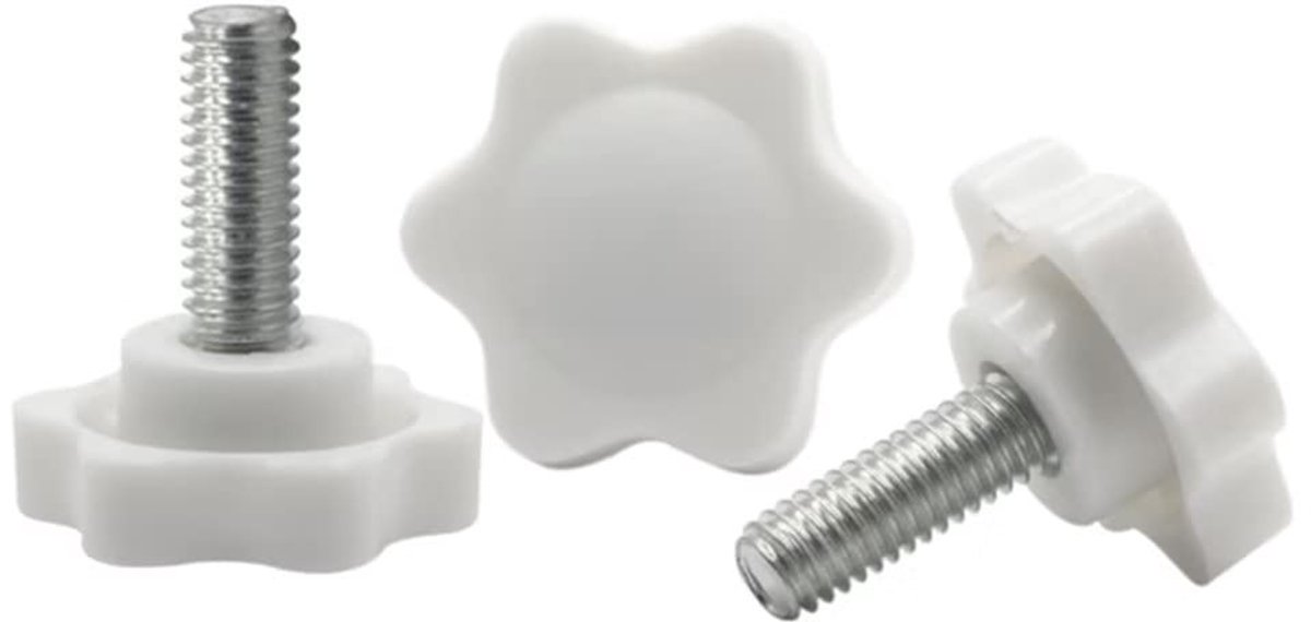 Dailygoods- Vleugelschroef M6x16mm - Stergreep - Kunststof/Koolstofstaal - 10 Stuks - Bevestigingsmethode - Handmatig Vastzetten - Duimschroef