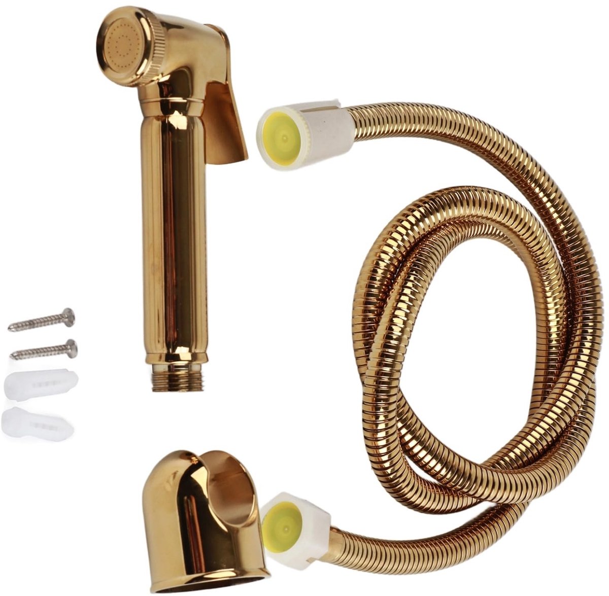 Dailygoods - Massieve messing wandmontage-douche - Gouden bidet-sproeier - Handbidet voor toilet - Douchet voor badkamer - Geschikt voor luierspray