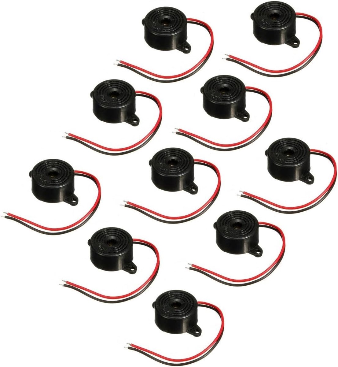 Elektronische Zoemer - Alarm Geluid - Industriële Meldingen - Continu Geluid - DC 3-24V - Zwart