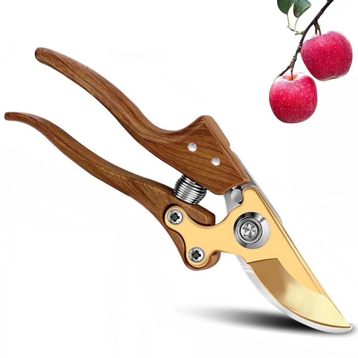 Dailygoods - Snoeischaar, Stevige wijnstokschaar met bypass voor planten en jong hout met diameter tot 22 mm,met sapgroef en draadsnijder, tweetraps handgreepopening[Energieklasse A]