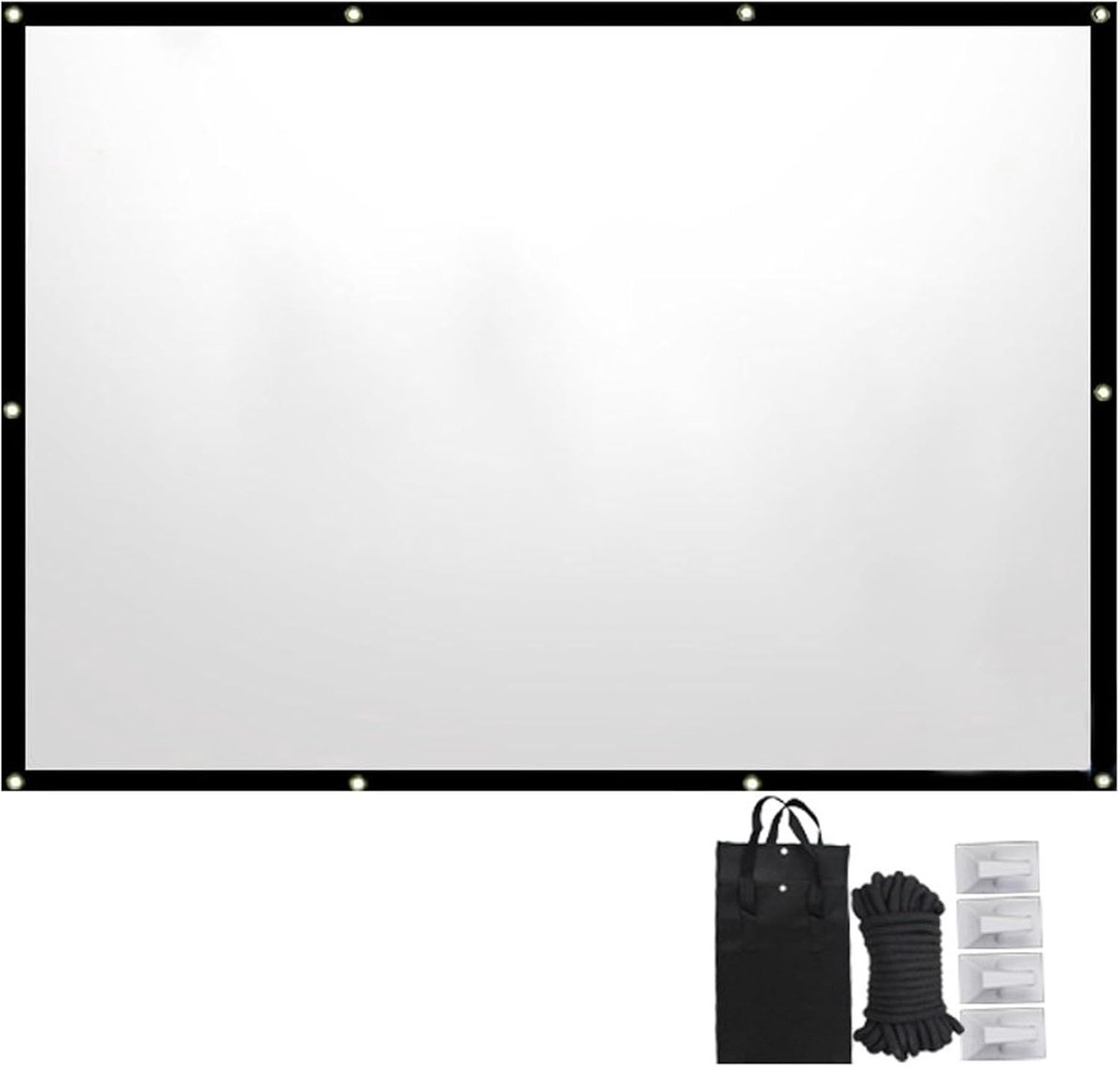 Projectiescherm - Golftrainingsscherm Beamerdoek - Indoor Golf Oefenen - Duurzaam Canvas Materiaal - 507 cm x 381 cm - Wit