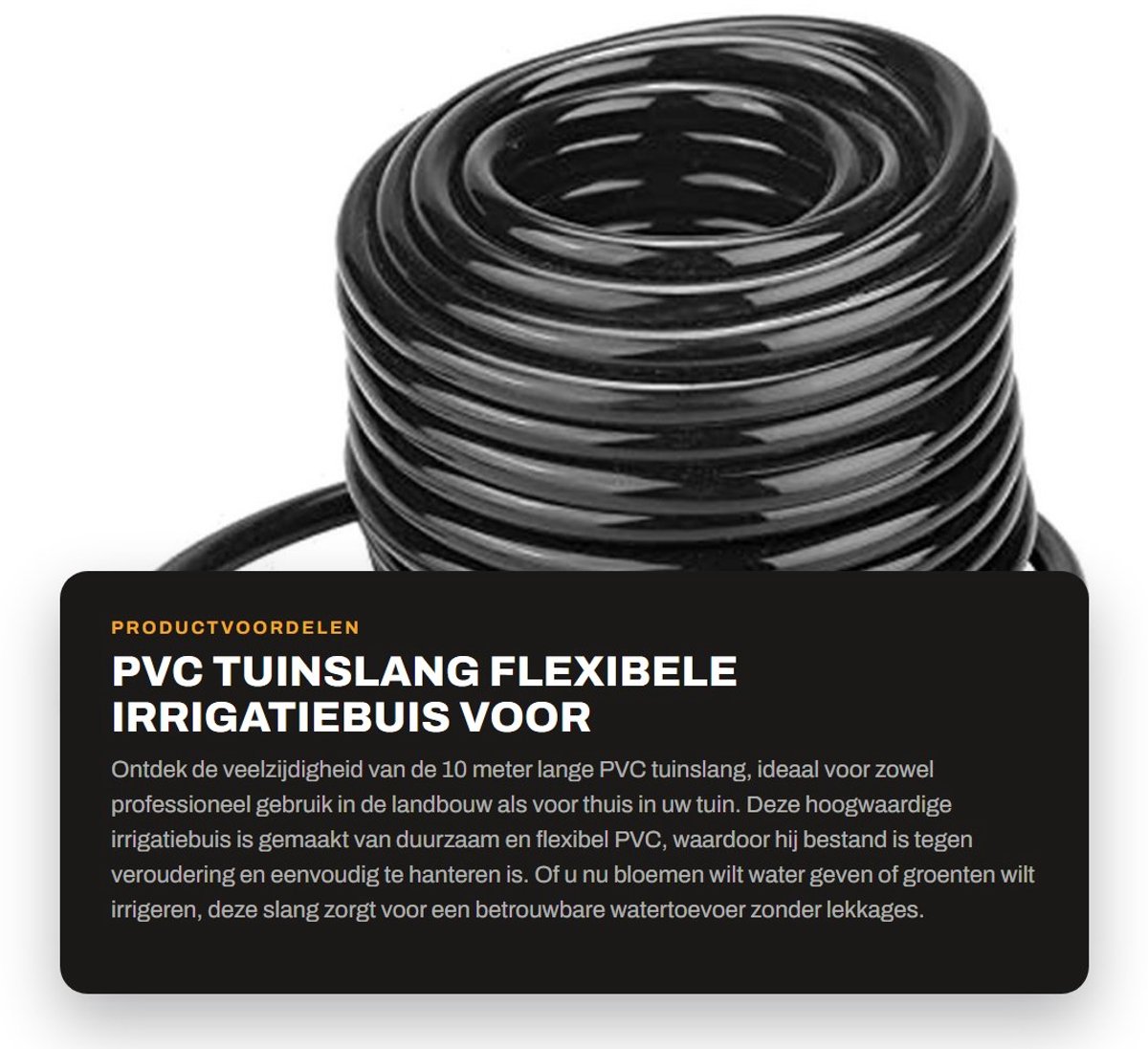 Store_7 - PVC Tuinslang - Flexibele Irrigatiebuis voor Tuin en Landbouw - 10 Meter - Duurzaam en Lichtgewicht - Geschikt voor Diverse Tuinprojecten...